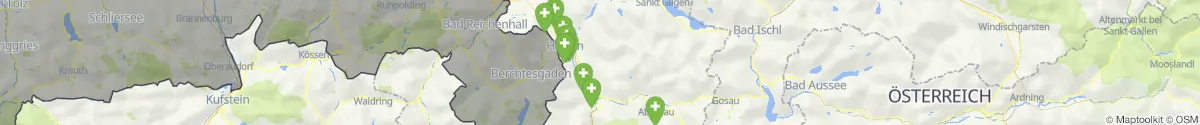 Map view for Pharmacies emergency services nearby Kuchl (Hallein, Salzburg)